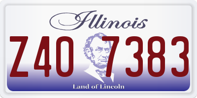 IL license plate Z407383