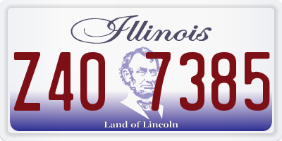 IL license plate Z407385