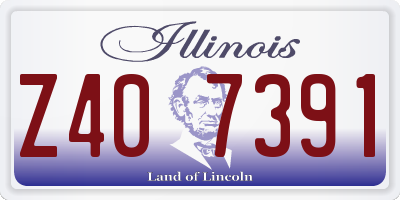 IL license plate Z407391