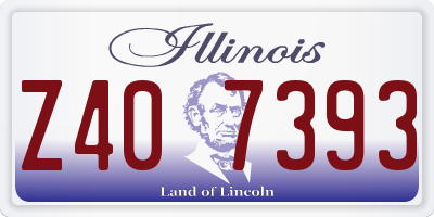 IL license plate Z407393