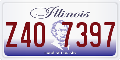 IL license plate Z407397