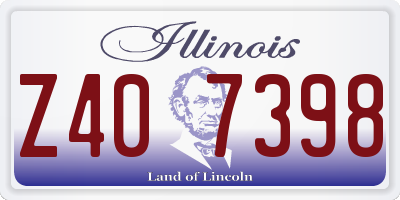 IL license plate Z407398