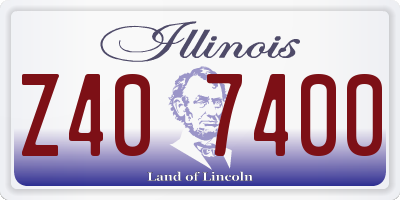 IL license plate Z407400