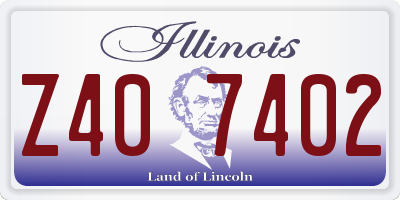 IL license plate Z407402