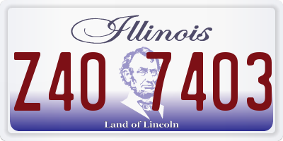 IL license plate Z407403