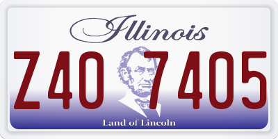 IL license plate Z407405