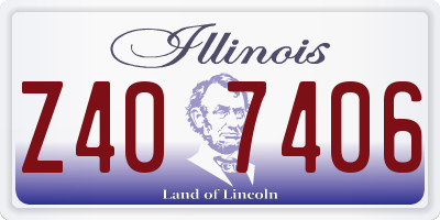 IL license plate Z407406