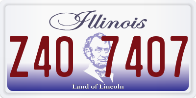 IL license plate Z407407