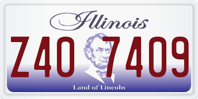 IL license plate Z407409