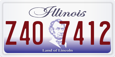 IL license plate Z407412
