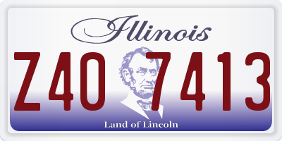 IL license plate Z407413