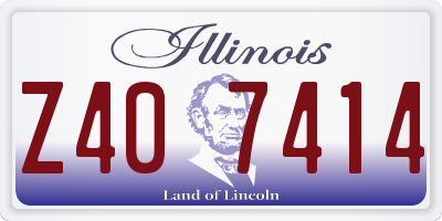 IL license plate Z407414