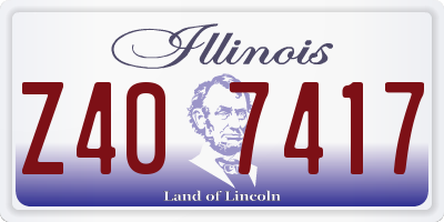 IL license plate Z407417