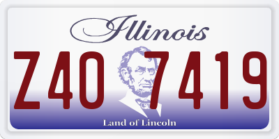 IL license plate Z407419