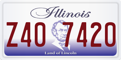 IL license plate Z407420