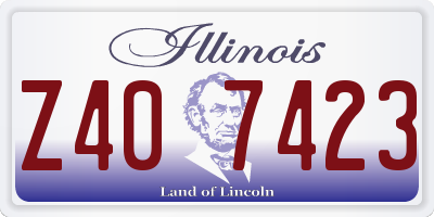 IL license plate Z407423