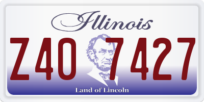 IL license plate Z407427