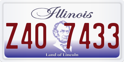 IL license plate Z407433