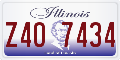 IL license plate Z407434