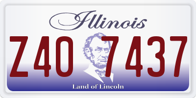 IL license plate Z407437