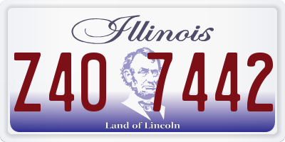 IL license plate Z407442
