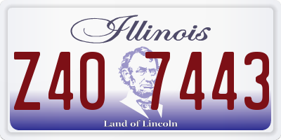 IL license plate Z407443