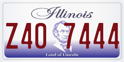 IL license plate Z407444