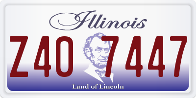 IL license plate Z407447