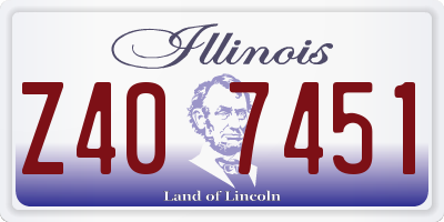 IL license plate Z407451