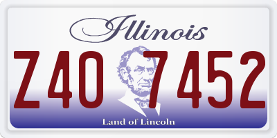 IL license plate Z407452