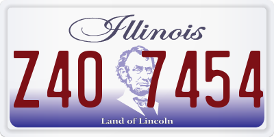 IL license plate Z407454