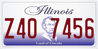 IL license plate Z407456