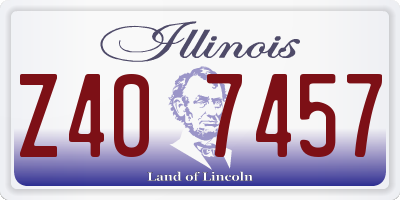 IL license plate Z407457