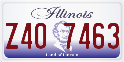 IL license plate Z407463