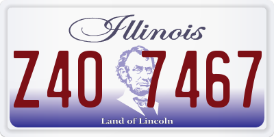 IL license plate Z407467