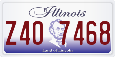 IL license plate Z407468
