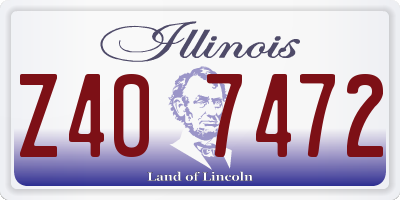 IL license plate Z407472