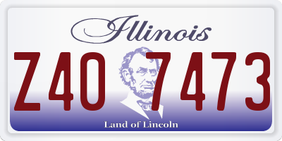 IL license plate Z407473