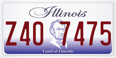 IL license plate Z407475