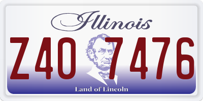 IL license plate Z407476