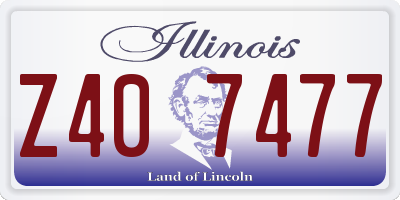 IL license plate Z407477