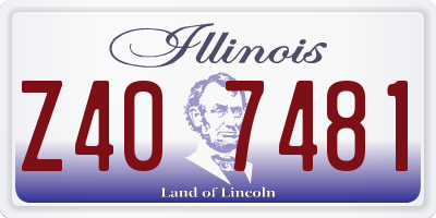 IL license plate Z407481
