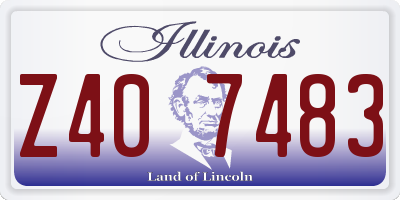 IL license plate Z407483