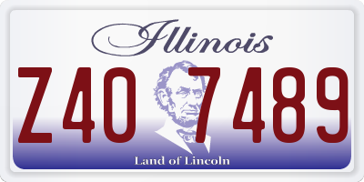 IL license plate Z407489