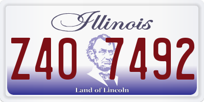 IL license plate Z407492