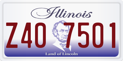 IL license plate Z407501