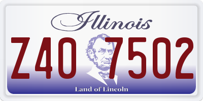 IL license plate Z407502