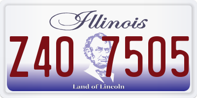 IL license plate Z407505