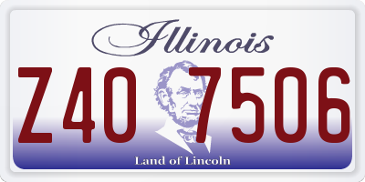 IL license plate Z407506