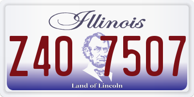 IL license plate Z407507